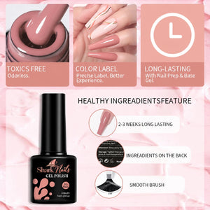 Ember - 6-Piece Autumn Gel Polish Set - gel polish applied on nails