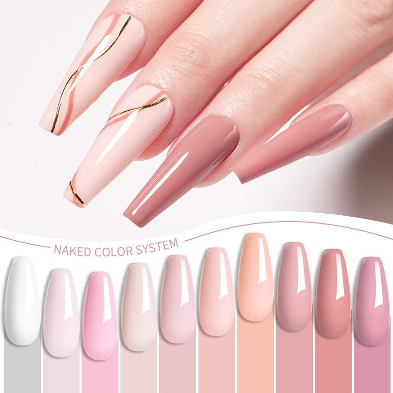 Cashmere - 6-Piece Mauve Gel Polish Set - gel polish applied on nails